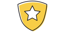 Illustration of shield with star