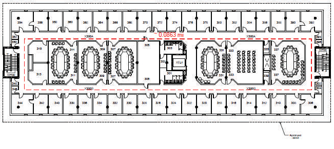 Nursing Building floor plan with walking route
