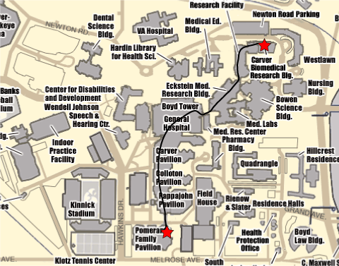 UI Hospitals and Clinics Walking Routes  University Human Resources - The University of Iowa