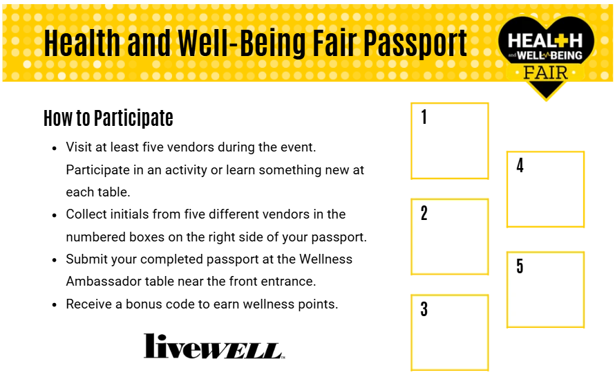 Health Fair Passport