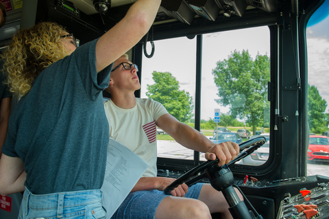 student training to drive the cambus