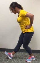 Woman performing stretching exercises