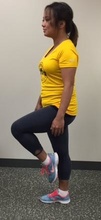 Woman performing stretching exercises