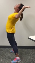 Woman performing stretching exercises