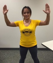 Woman performing stretching exercises