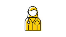 Illustration of a person with a stethoscope