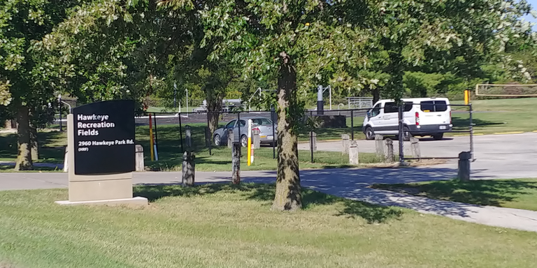 Parking lot entrance