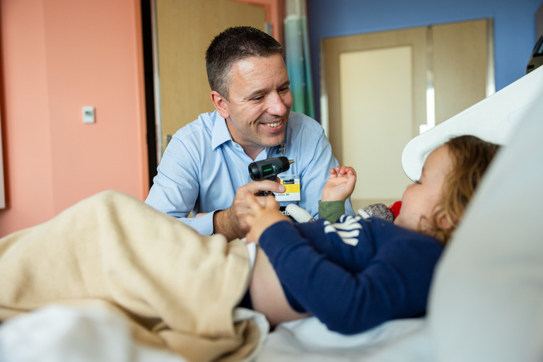 Doctor with child patient