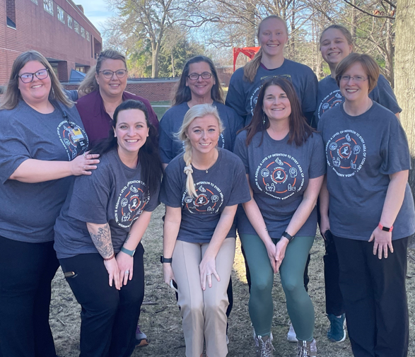 Photo of Live Healthy Iowa team (9 individuals outside)