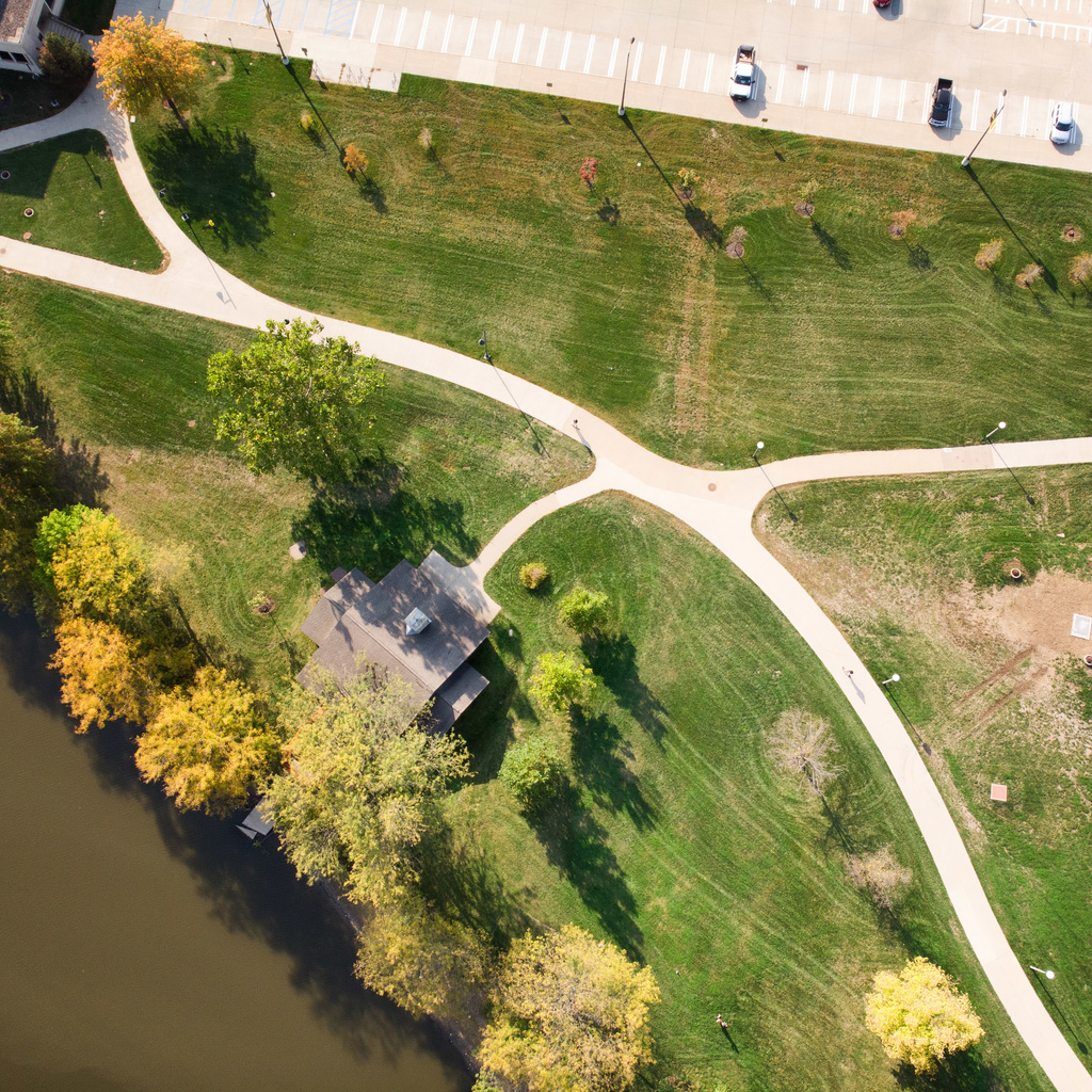 hancher drone image