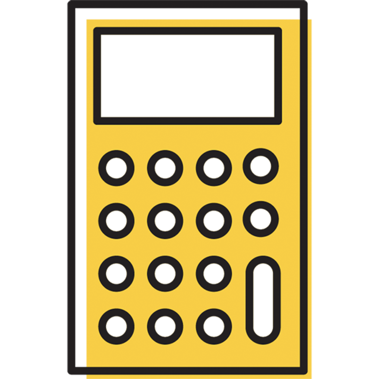 Illustration of calculator.