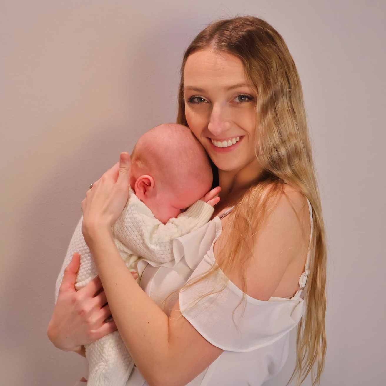 Woman holding a baby