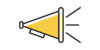 Illustration of a bullhorn.