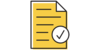 Piece of paper with a checkmark