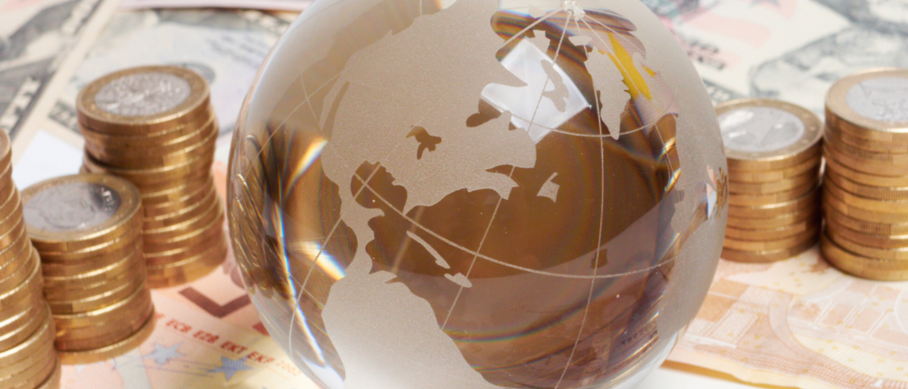 globe with money