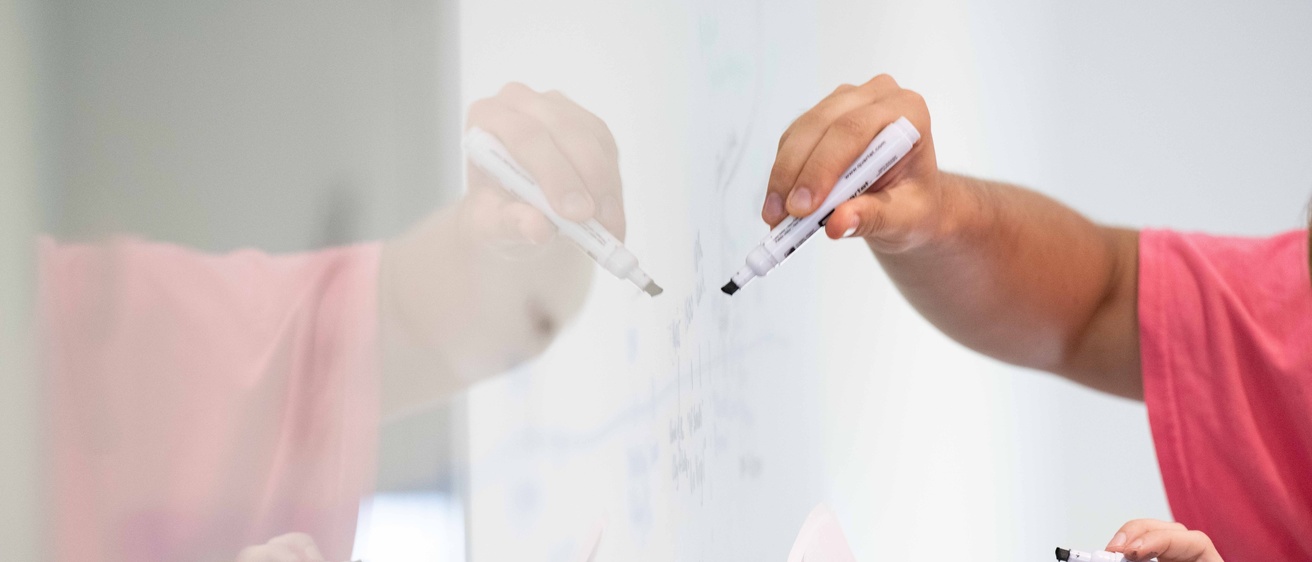 hand writing on board
