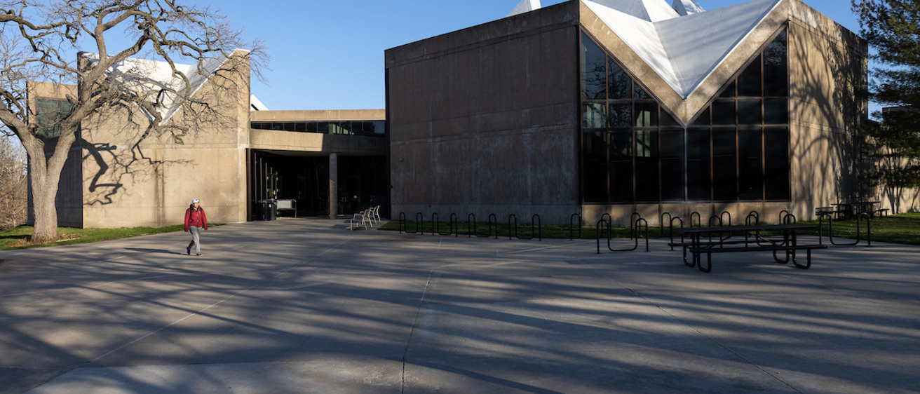 The exterior of the Hardin Library