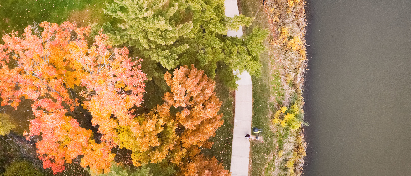 hubbard park drone image