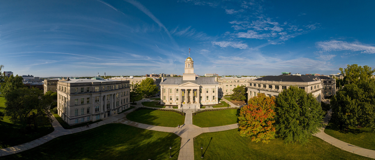 drone view of the UI campus
