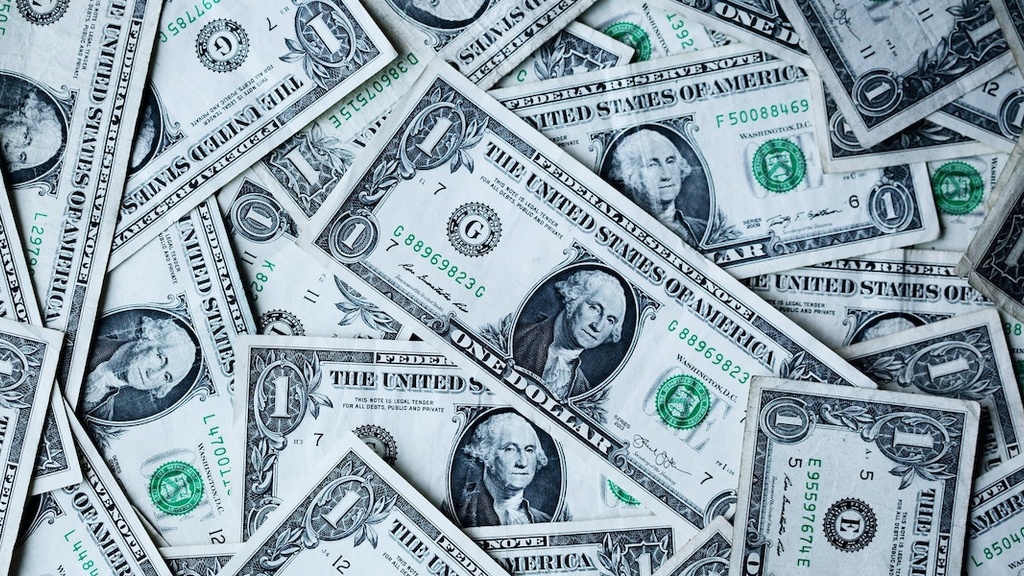 Pile of U.S. dollar bills