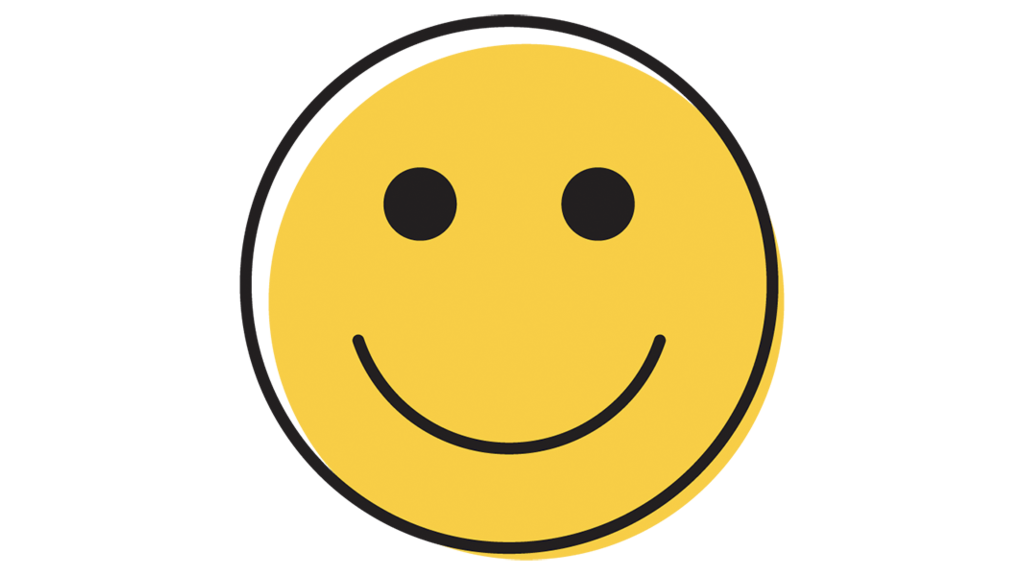 Illustration of smiley face.
