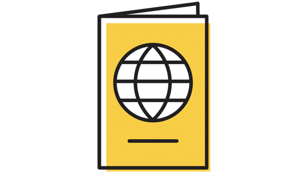 Illustration of passport.