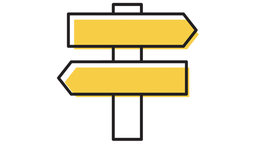 Illustration of road signs.