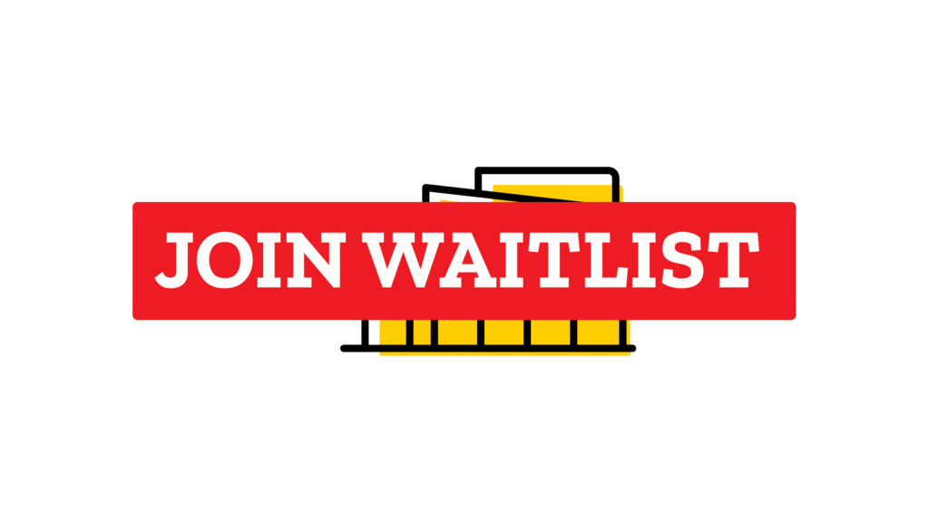 Illustration of Hancher Auditorium with words join waitlist.