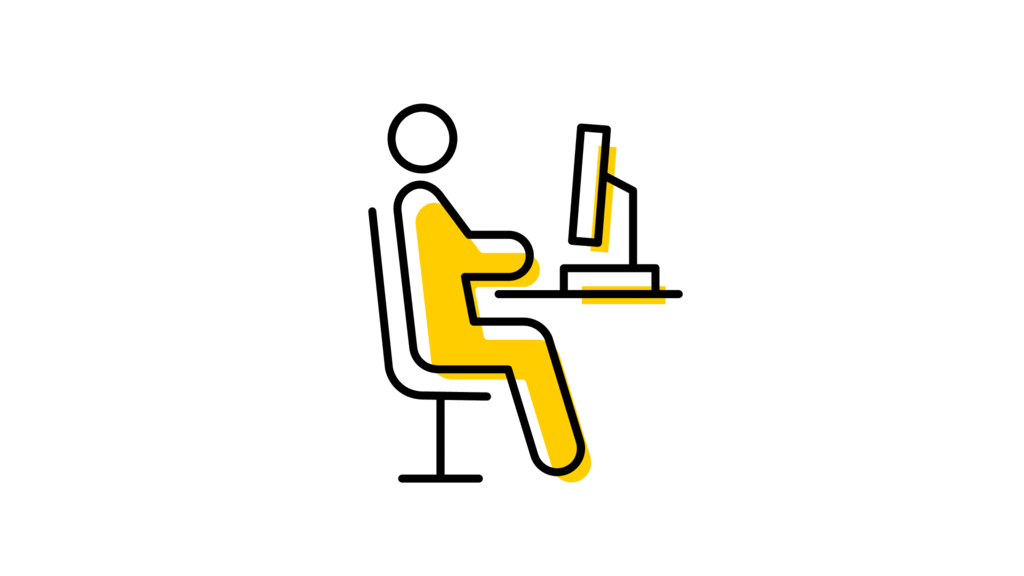 Image representing an employee at a desk