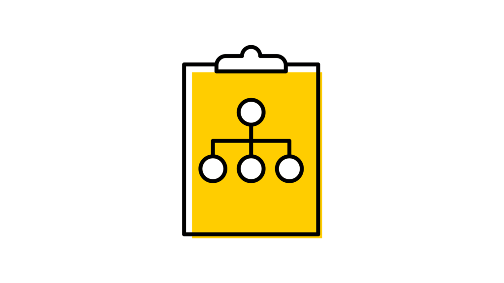 organizational chart clipboard
