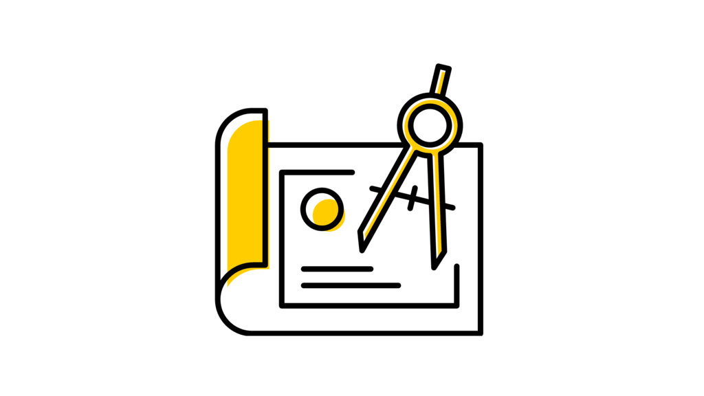 Icon representing a design blueprint