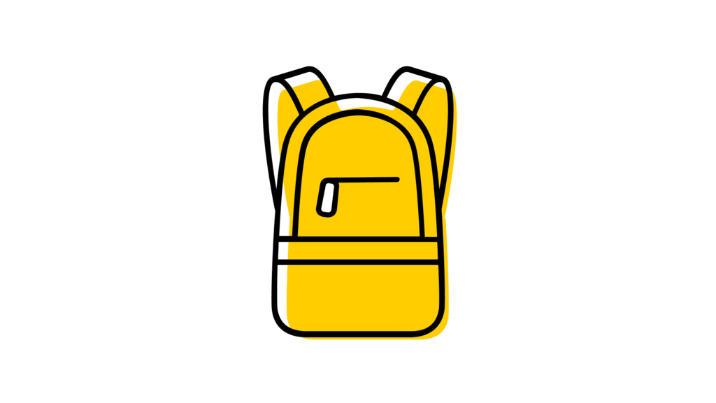 Icon representing a backpack