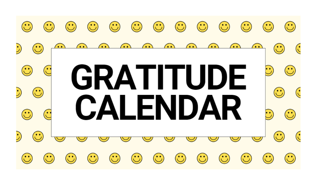 Gratitude Calendar