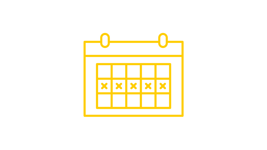 Icon representing time off work on a calendar
