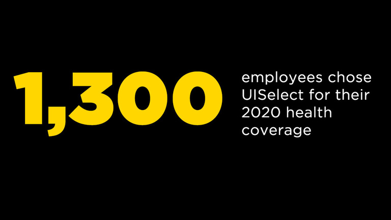 1,300 employees chose UISelect or their 2020 health coverage