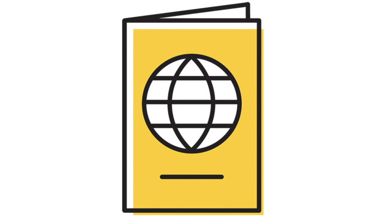 Illustration of passport.
