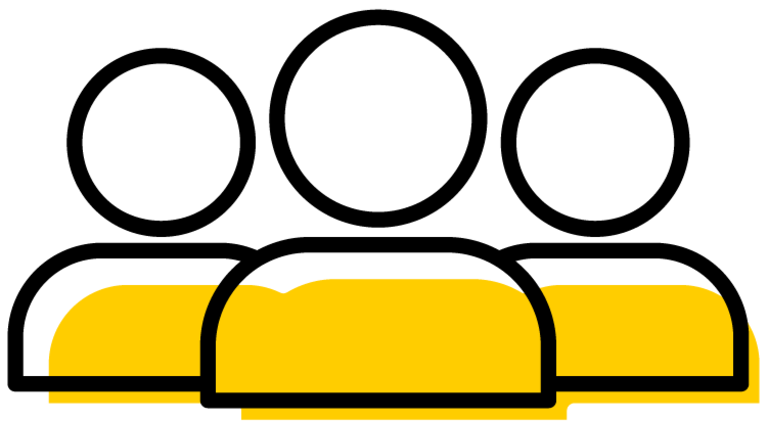 Three people logo