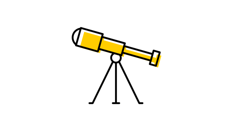 Illustration of a telescope