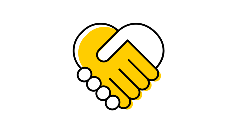 handshake in shape of a heart
